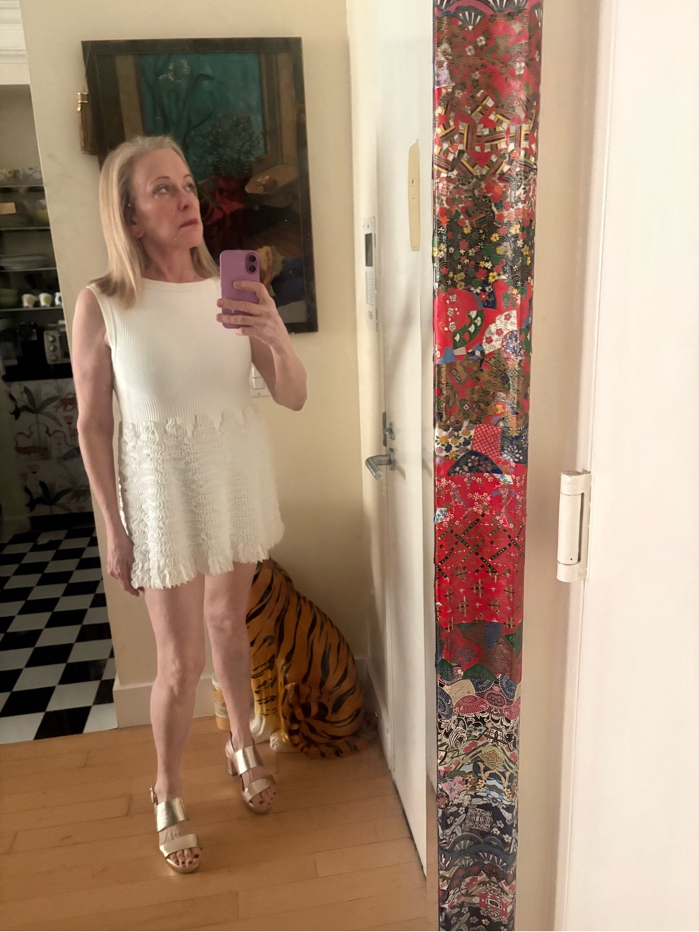 AZZEDINE ALAIA WHITE MINI DRESS/TUNIC 38 - Picture 9 of 9